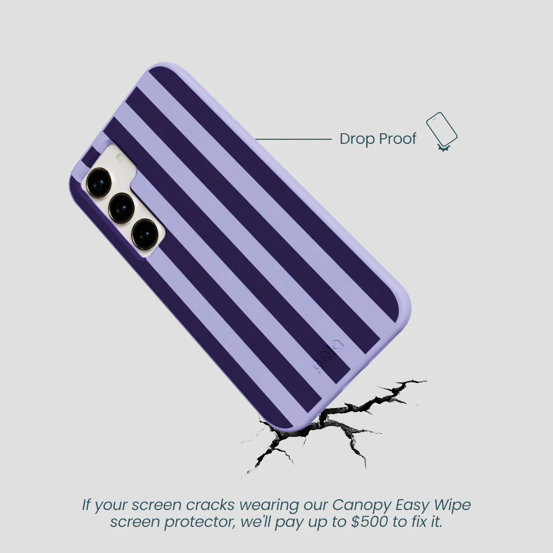 Lavender Big Plum Stripes Samsung Galaxy S23 Case - Image 5