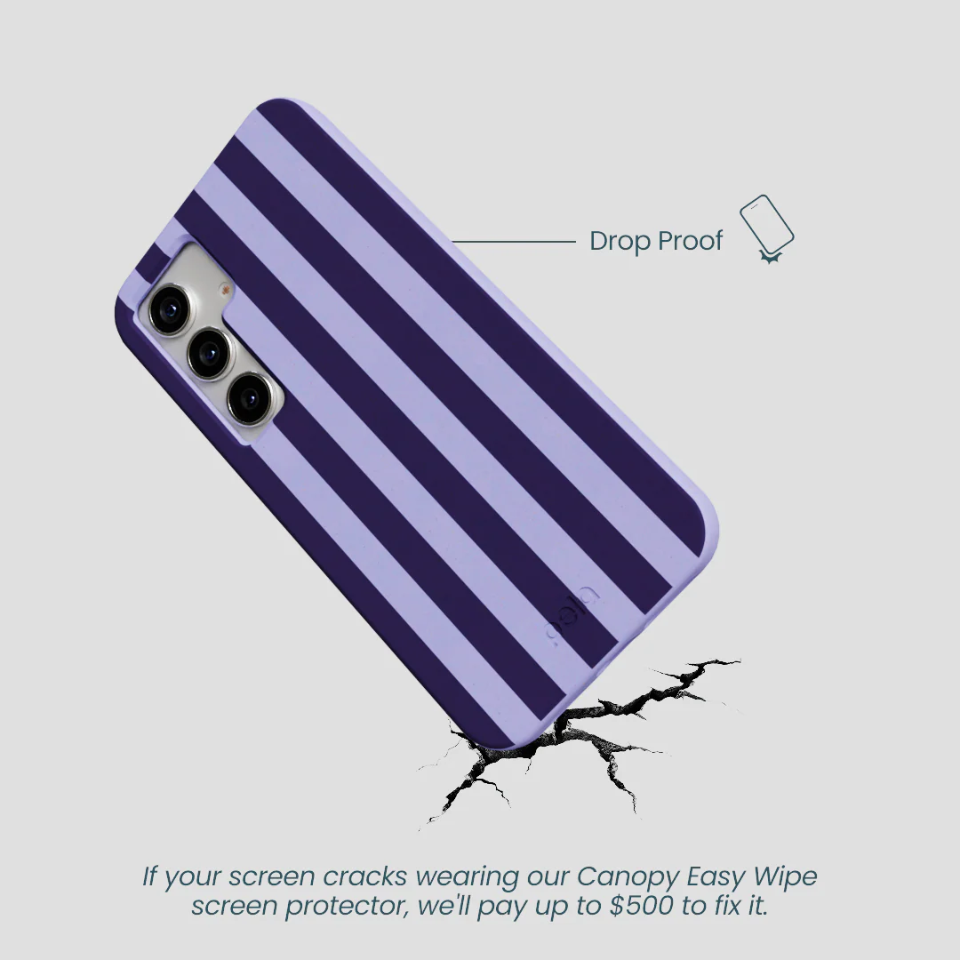 Lavender Big Plum Stripes Samsung Galaxy S25 Case - Image 5