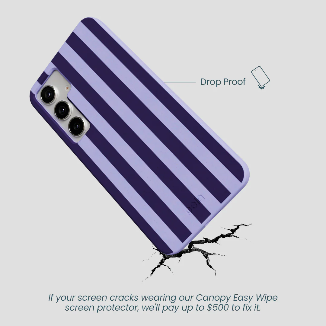 Lavender Big Plum Stripes Samsung Galaxy S25+(Plus) Case - Image 5