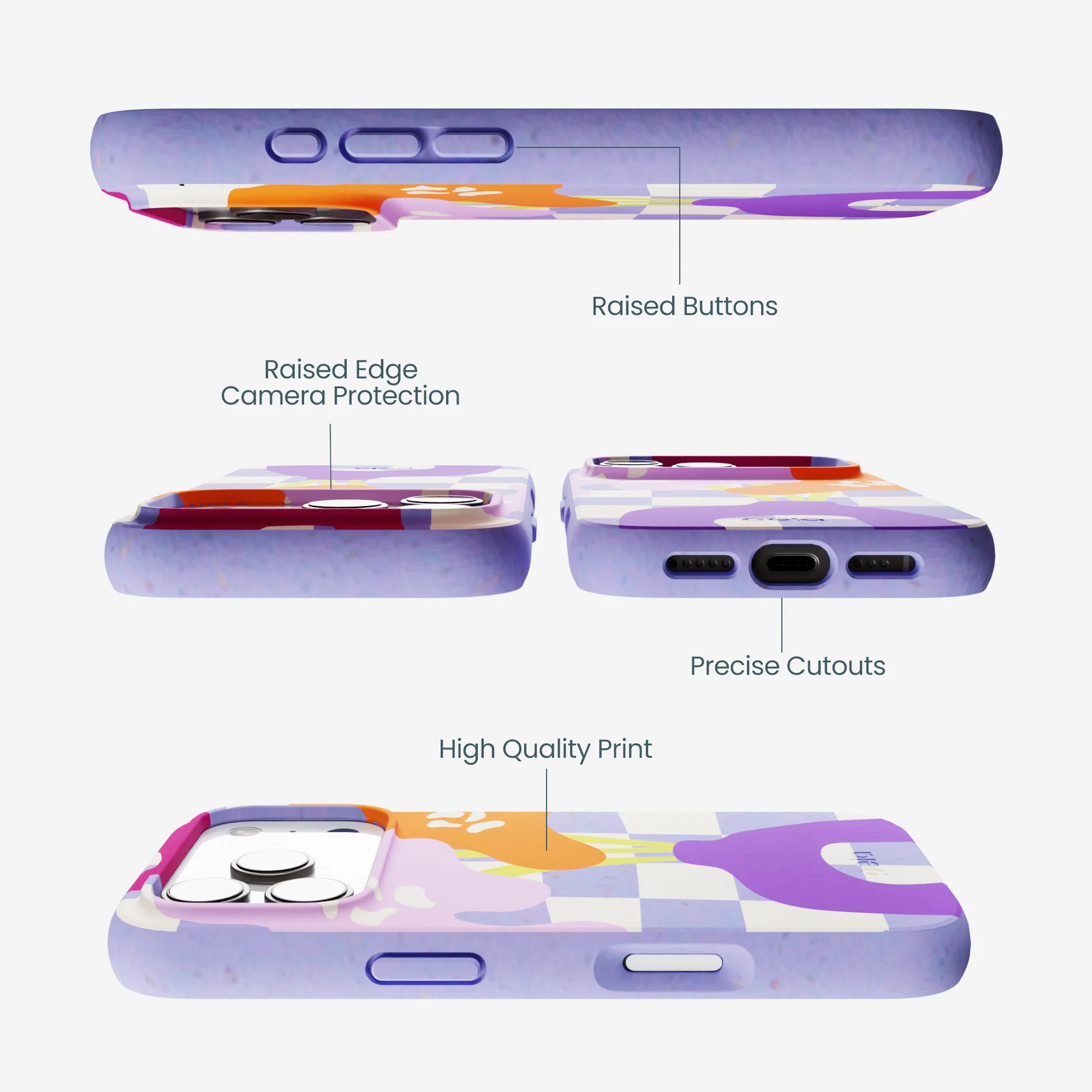 Lavender Bright Blooms iPhone 17 Pro Case - Image 3