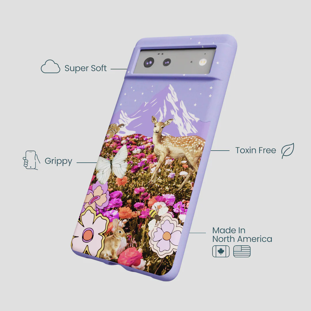Lavender Deer Meadow Google Pixel 6a Case - Image 4