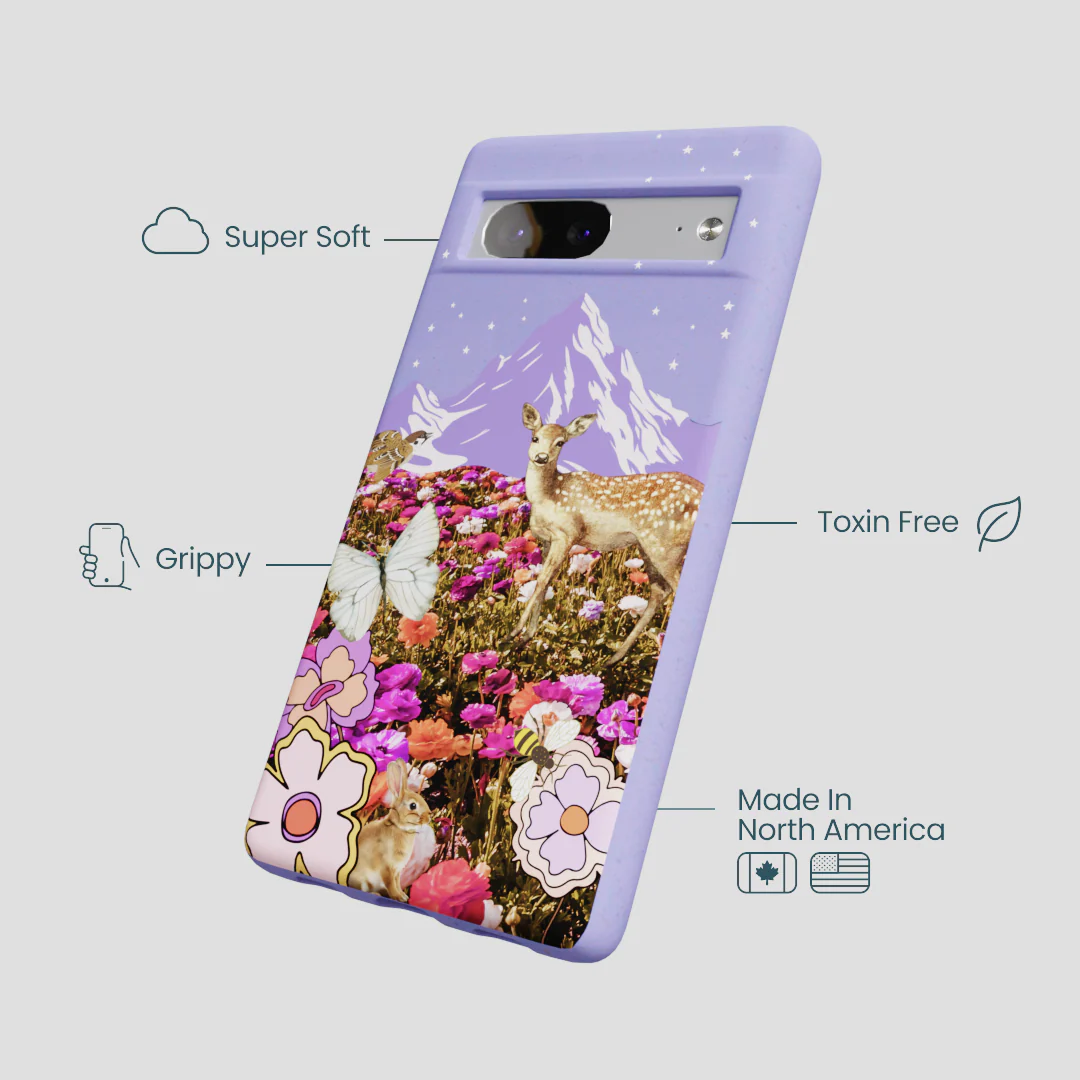 Lavender Deer Meadow Google Pixel 7a Case - Image 4