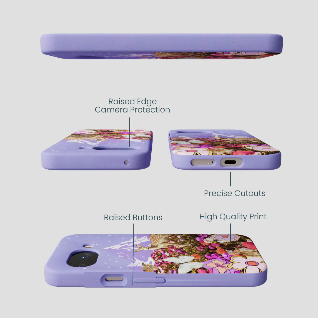 Lavender Deer Meadow Google Pixel 9a Case - Image 3