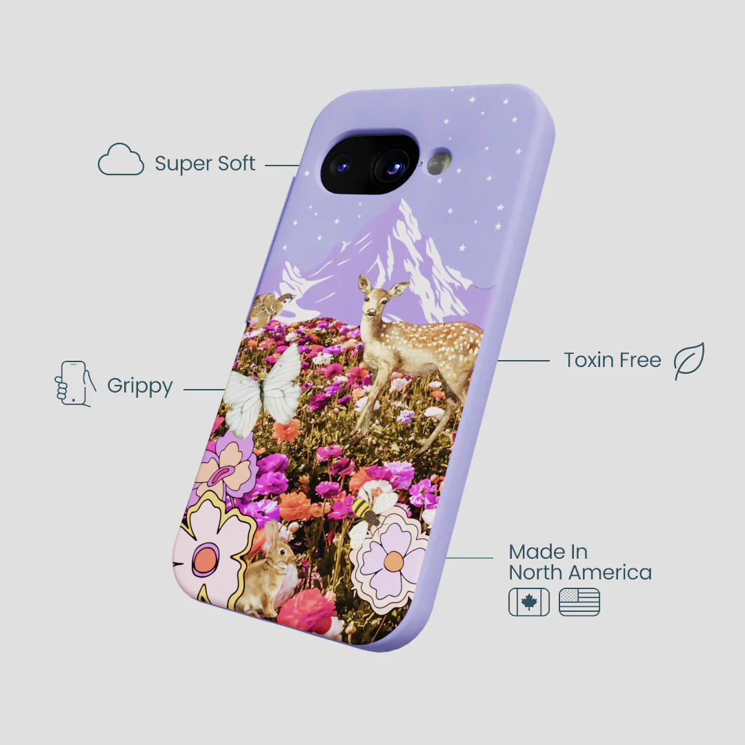 Lavender Deer Meadow Google Pixel 9a Case - Image 4