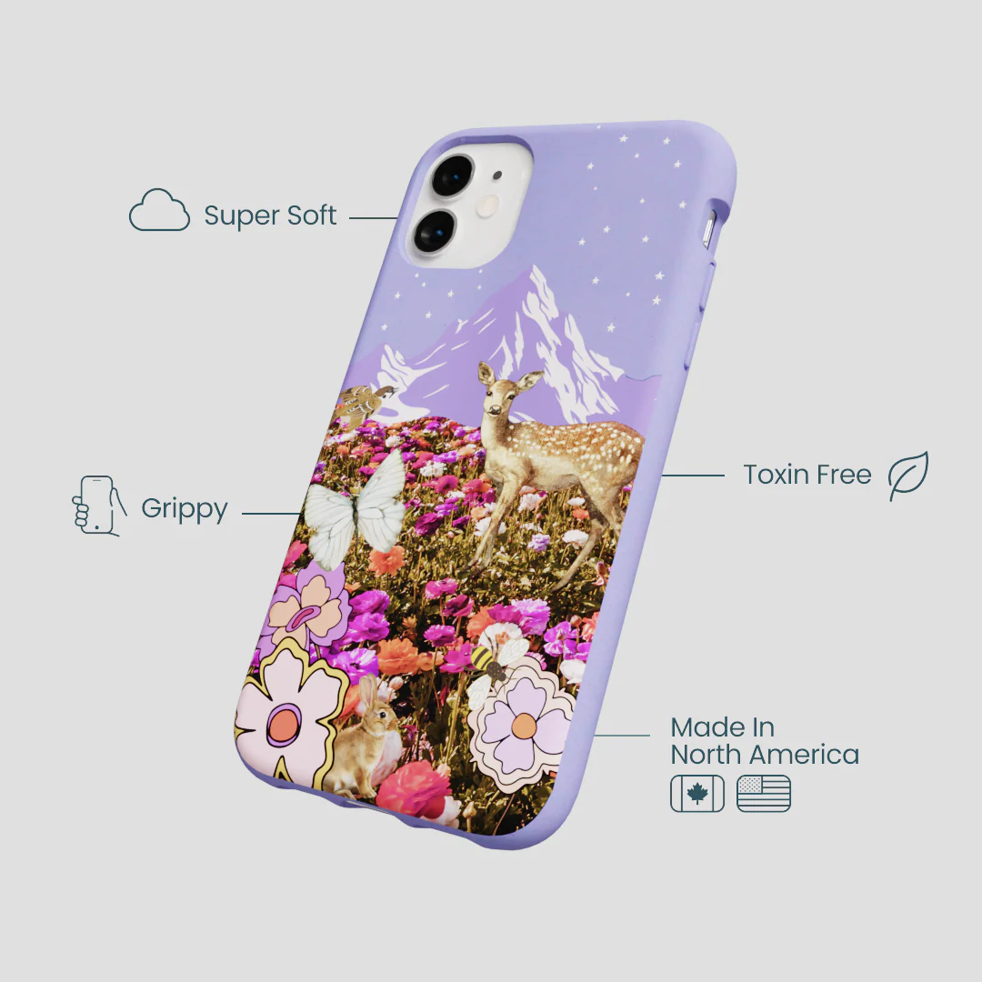Lavender Deer Meadow iPhone 11 Case - Image 4