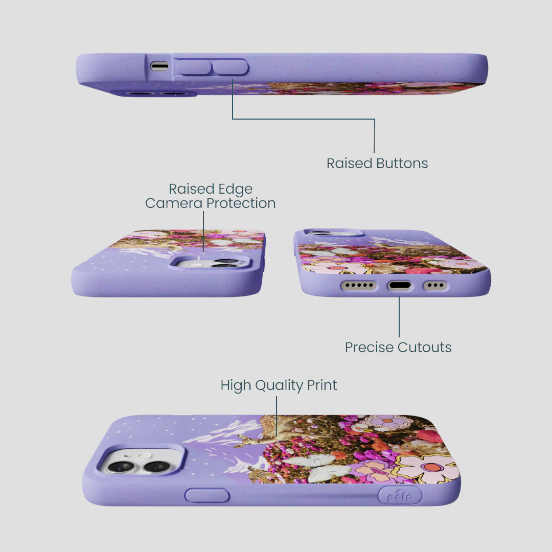 Lavender Deer Meadow iPhone 12/ iPhone 12 Pro Case - Image 3