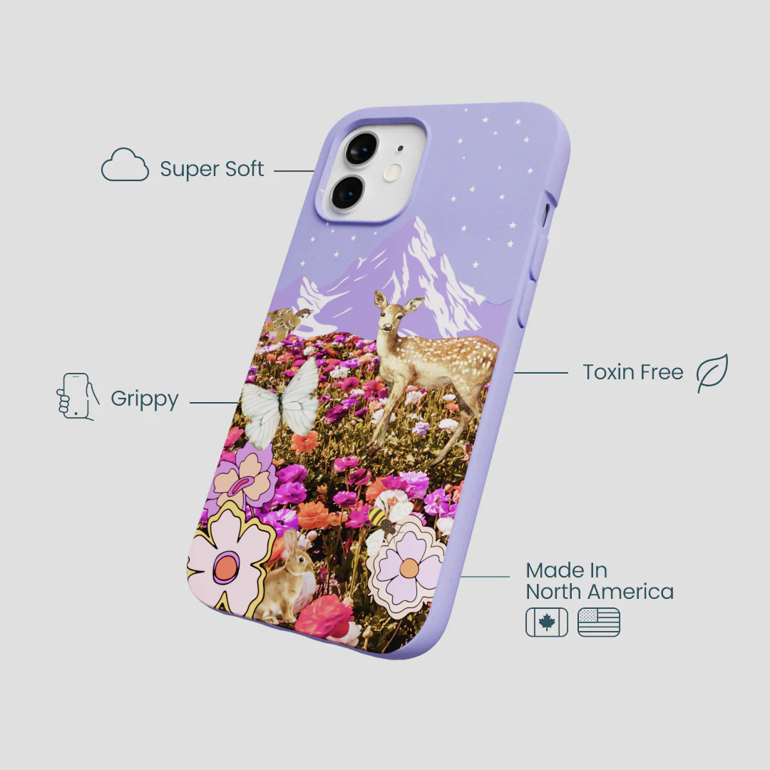Lavender Deer Meadow iPhone 12/ iPhone 12 Pro Case - Image 4