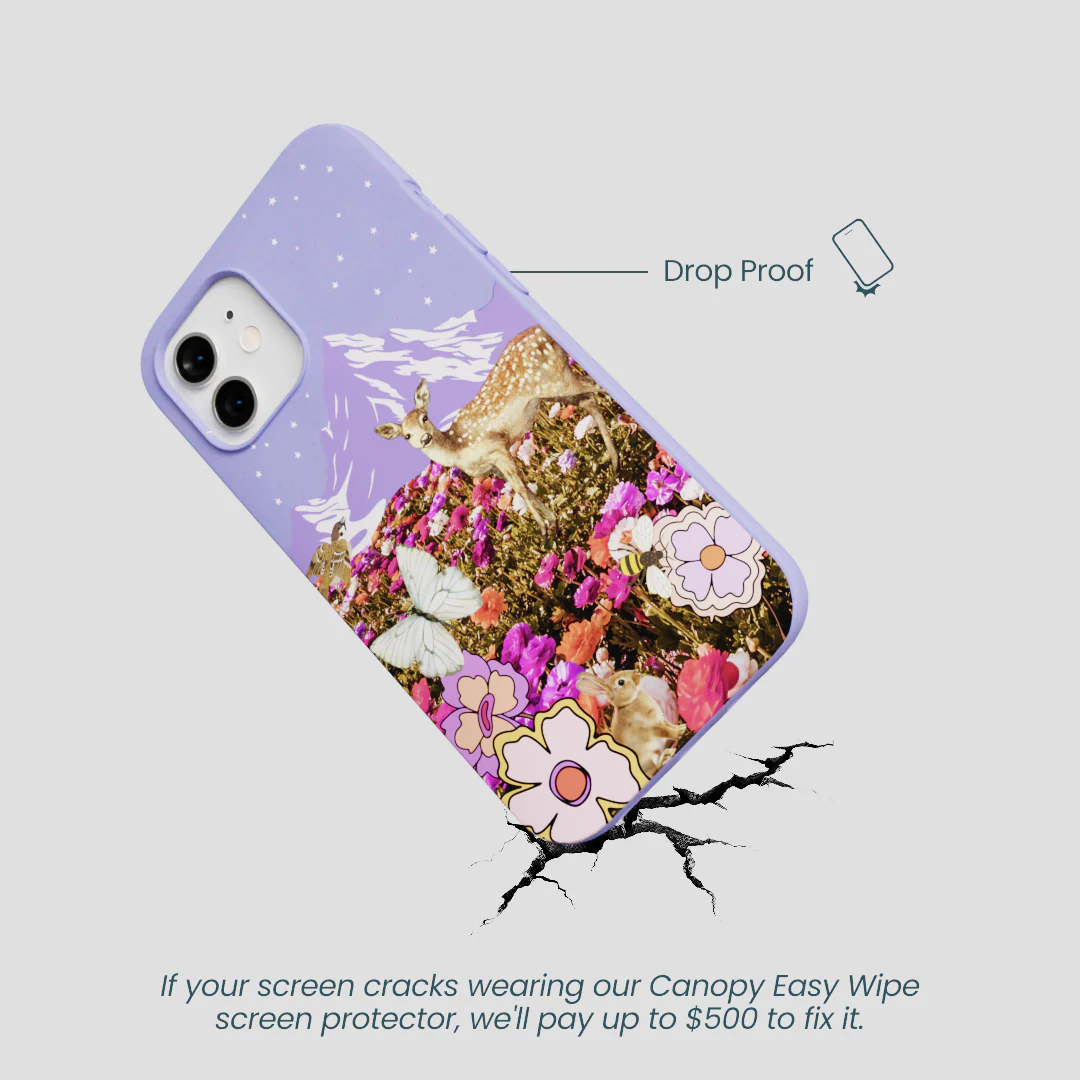 Lavender Deer Meadow iPhone 12/ iPhone 12 Pro Case - Image 5