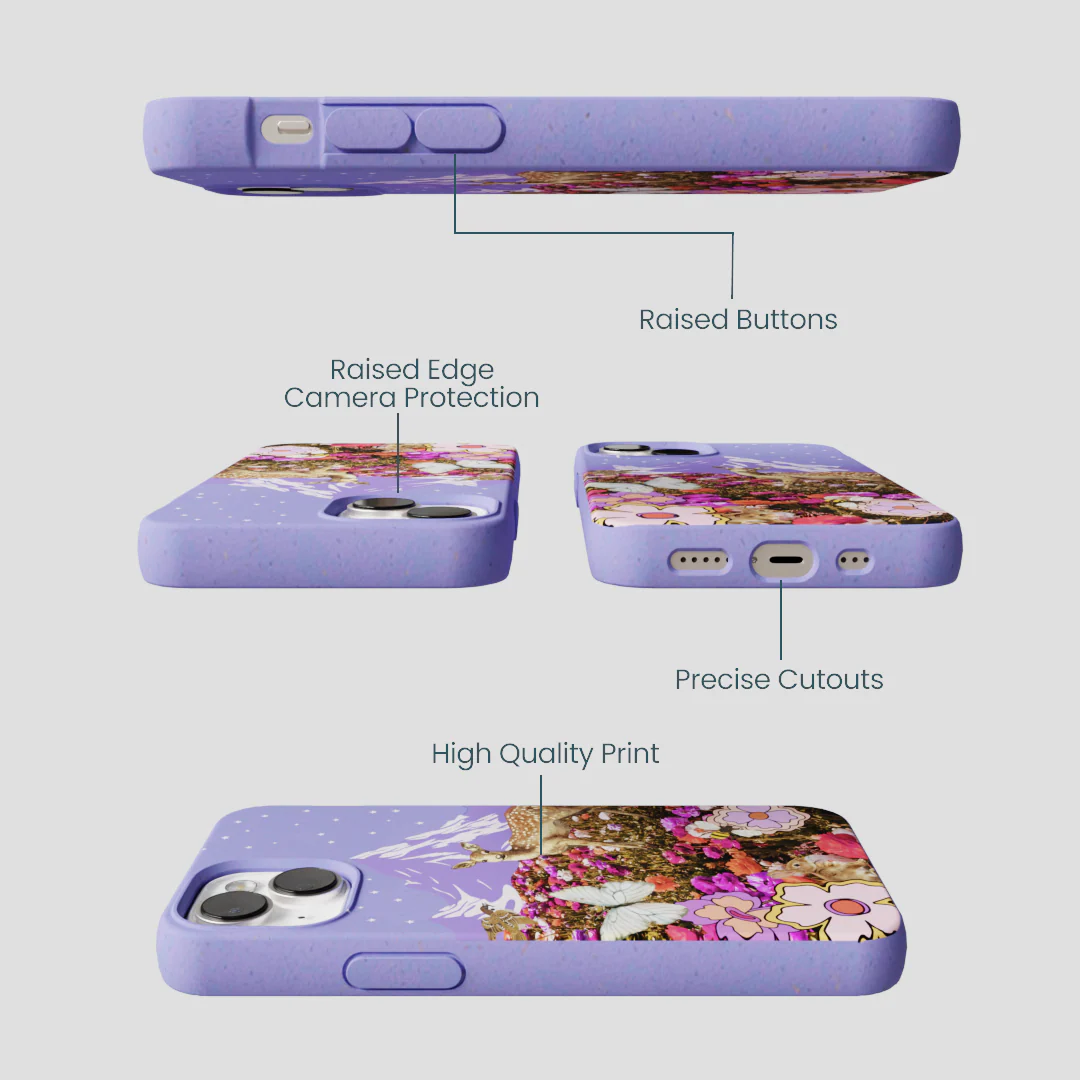 Lavender Deer Meadow iPhone 13 Case - Image 3
