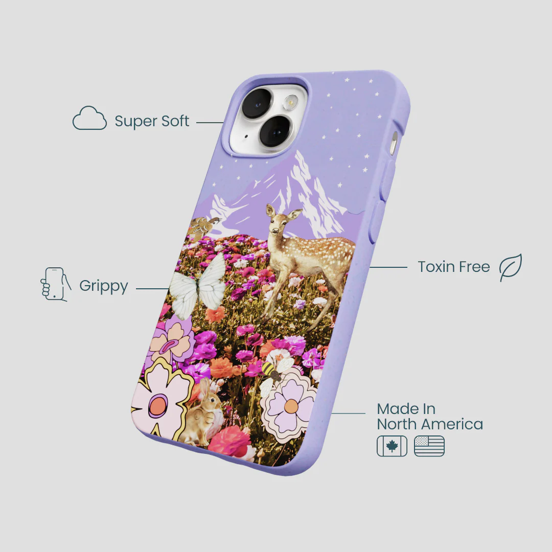 Lavender Deer Meadow iPhone 13 Case - Image 4
