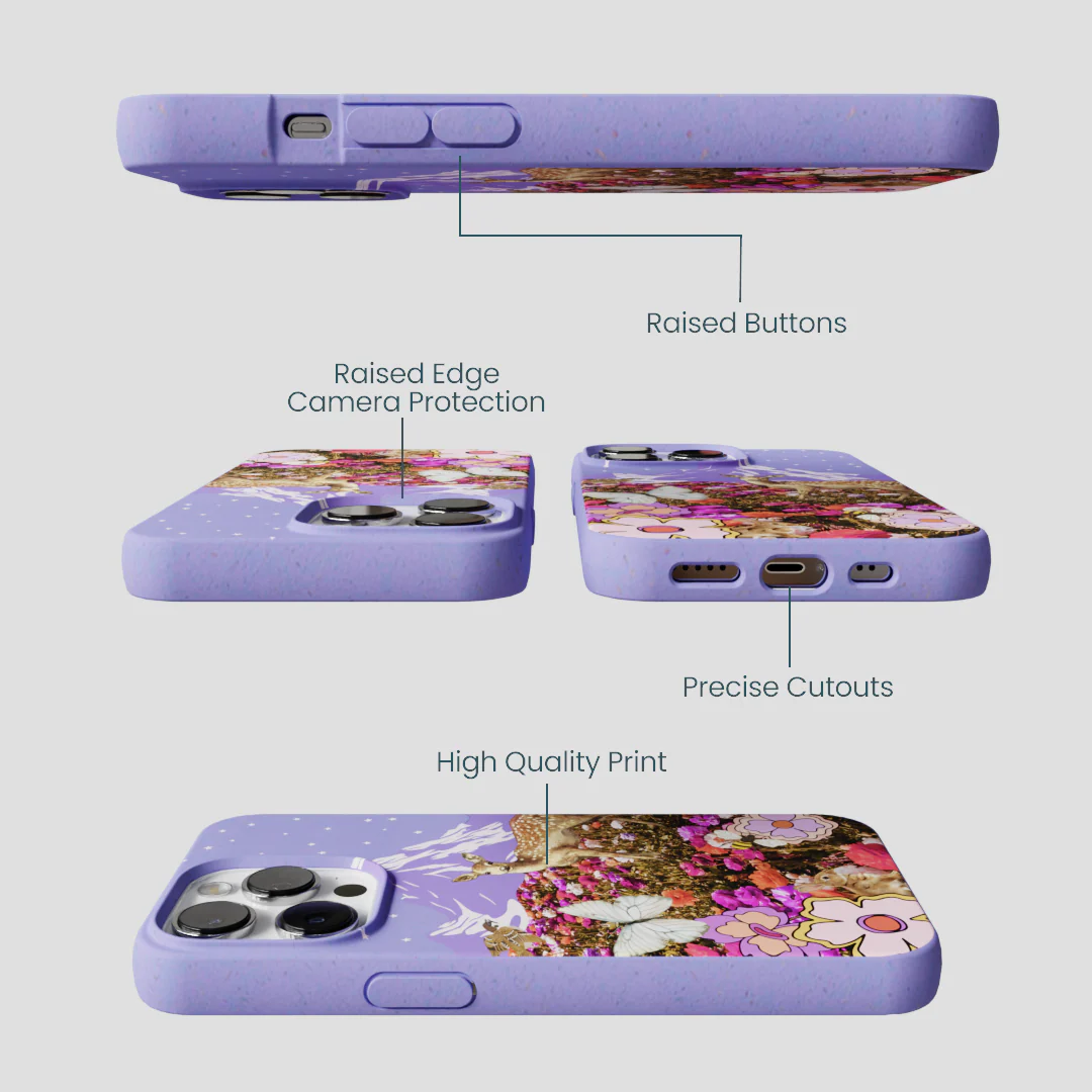 Lavender Deer Meadow iPhone 13 Pro Max Case - Image 3
