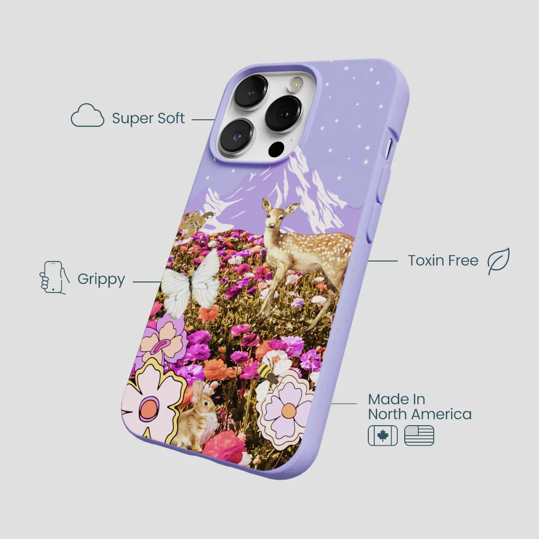 Lavender Deer Meadow iPhone 13 Pro Max Case - Image 4