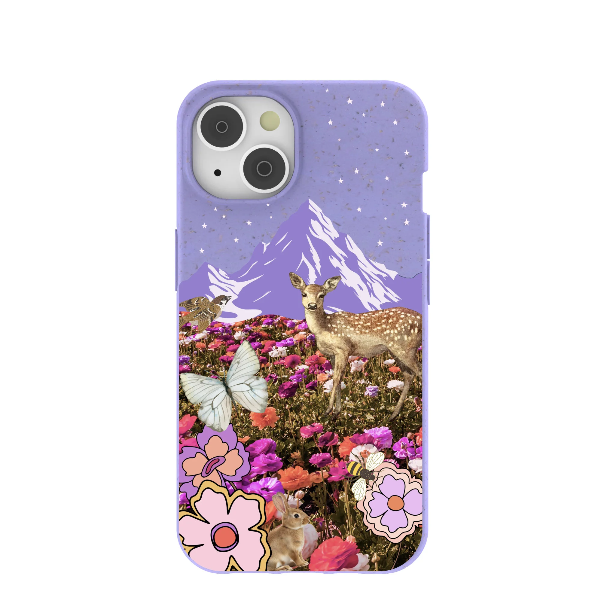 Lavender Deer Meadow iPhone 14 Case