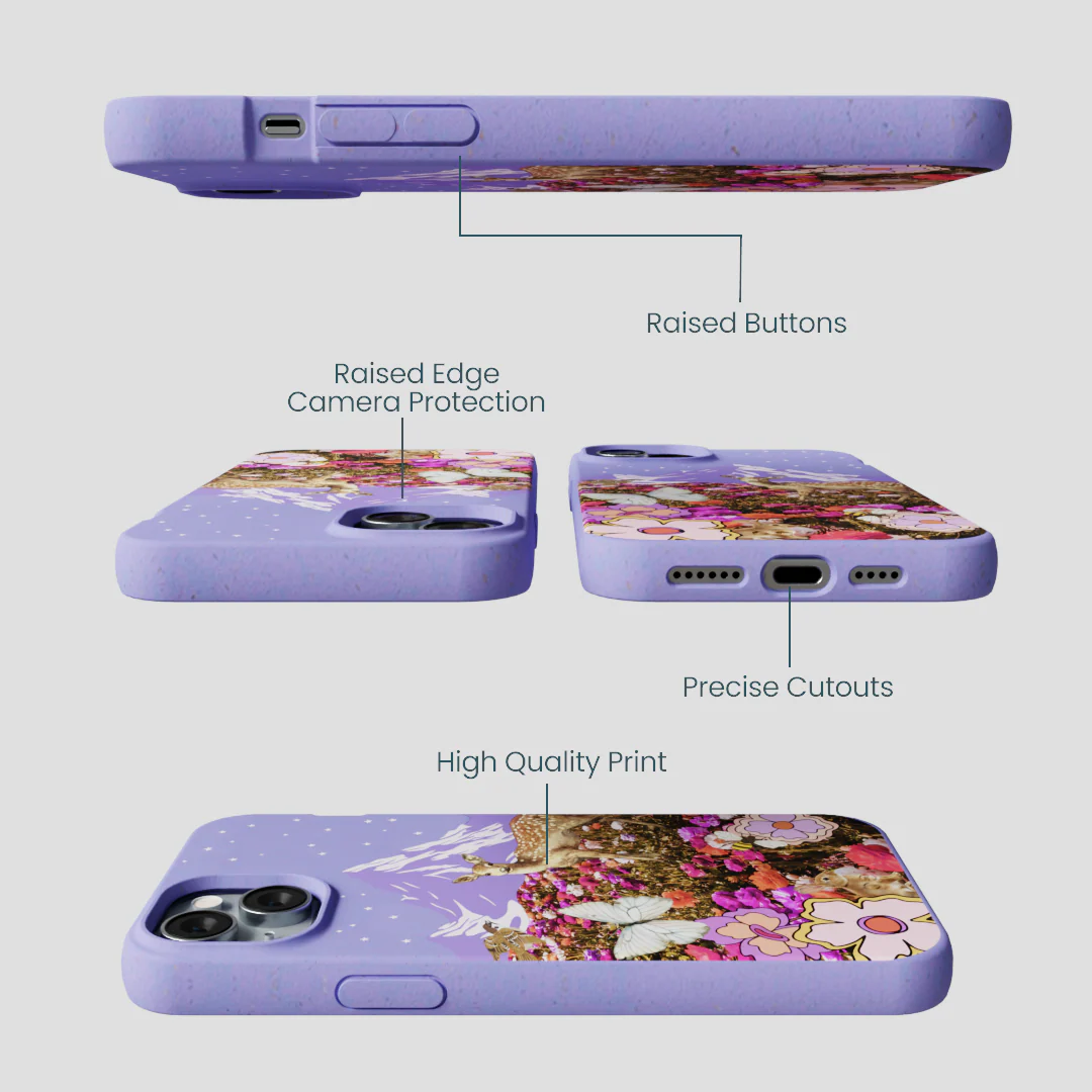 Lavender Deer Meadow iPhone 14 Plus Case - Image 3