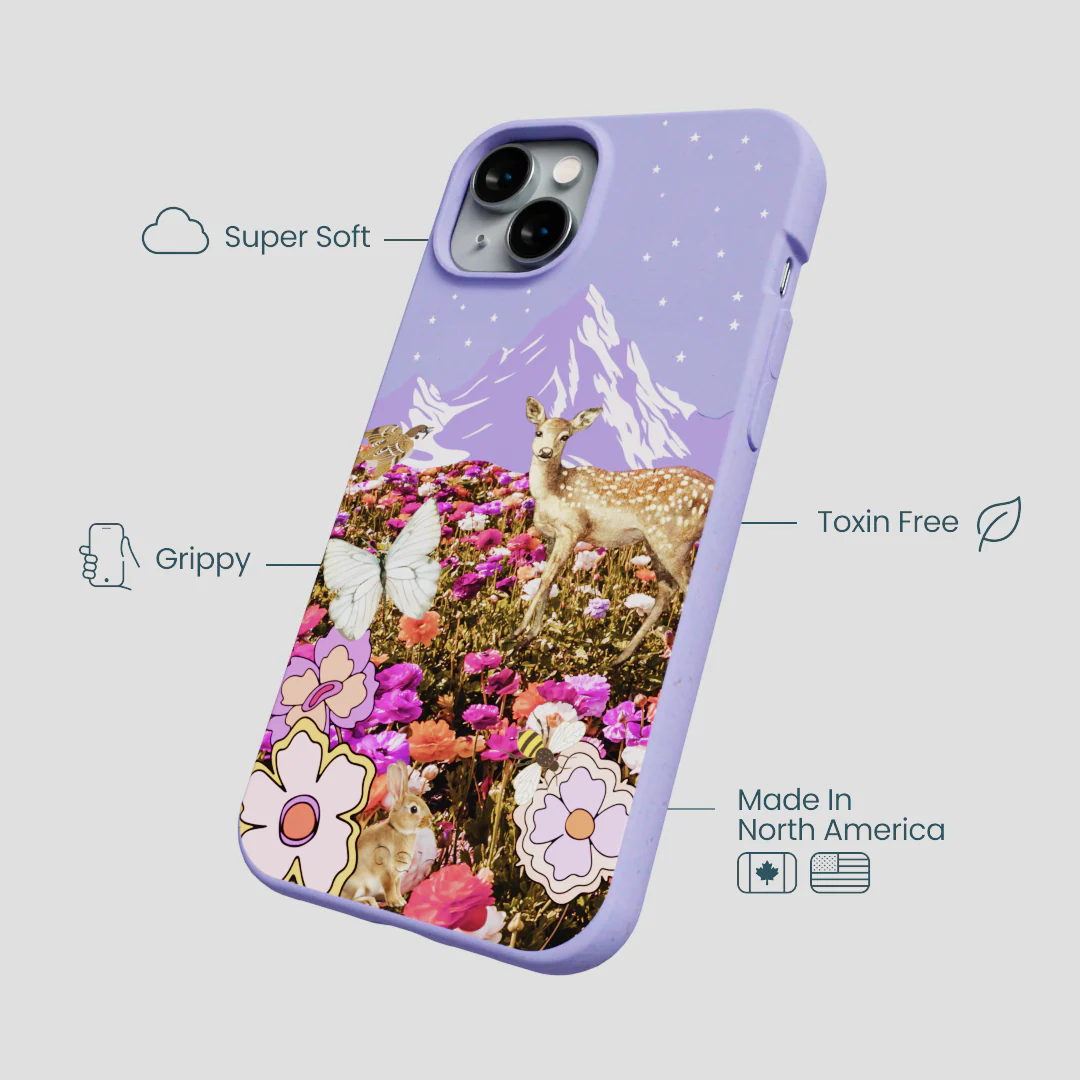 Lavender Deer Meadow iPhone 14 Plus Case - Image 4