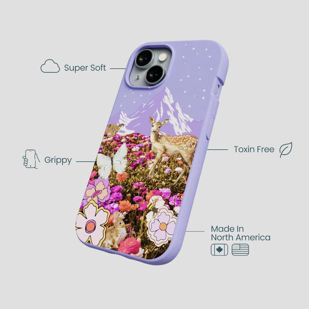 Lavender Deer Meadow iPhone 15 Case - Image 4