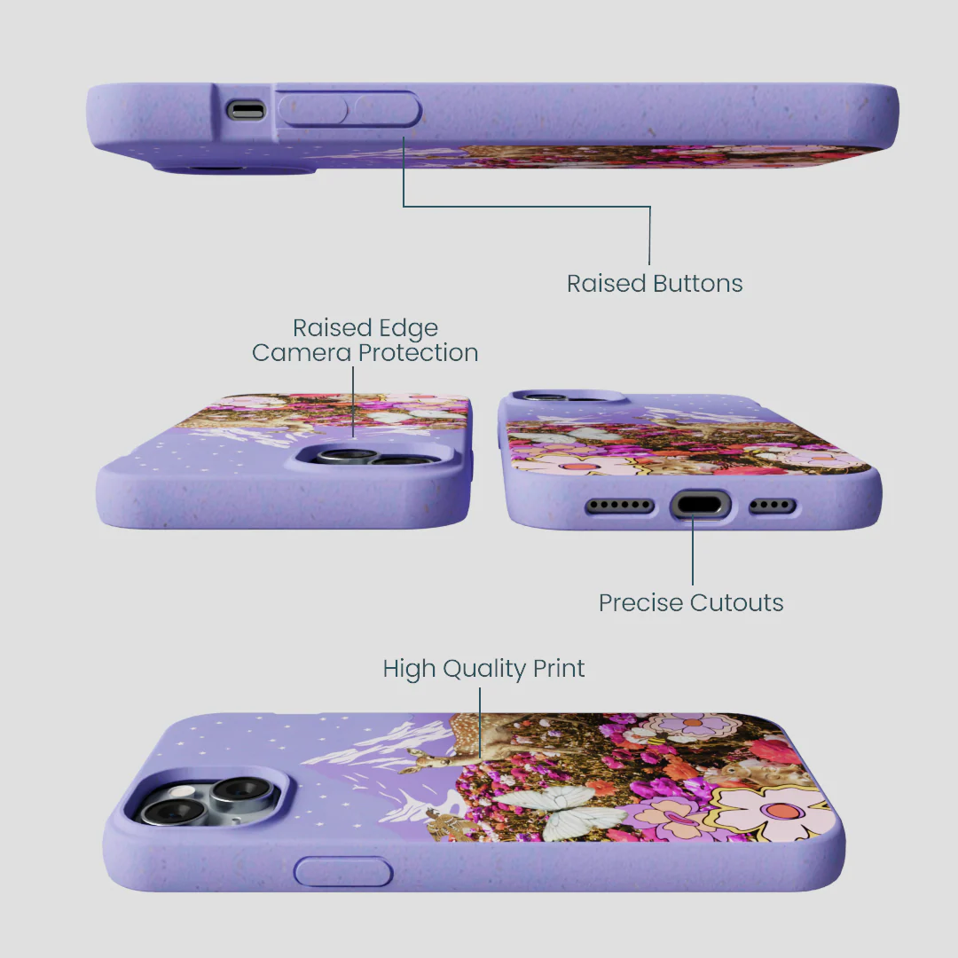 Lavender Deer Meadow iPhone 15 Plus Case - Image 3