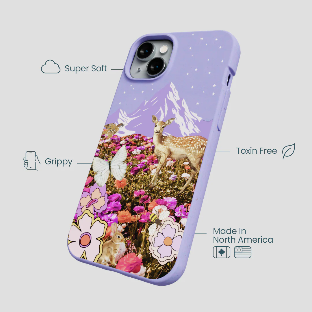 Lavender Deer Meadow iPhone 15 Plus Case - Image 4