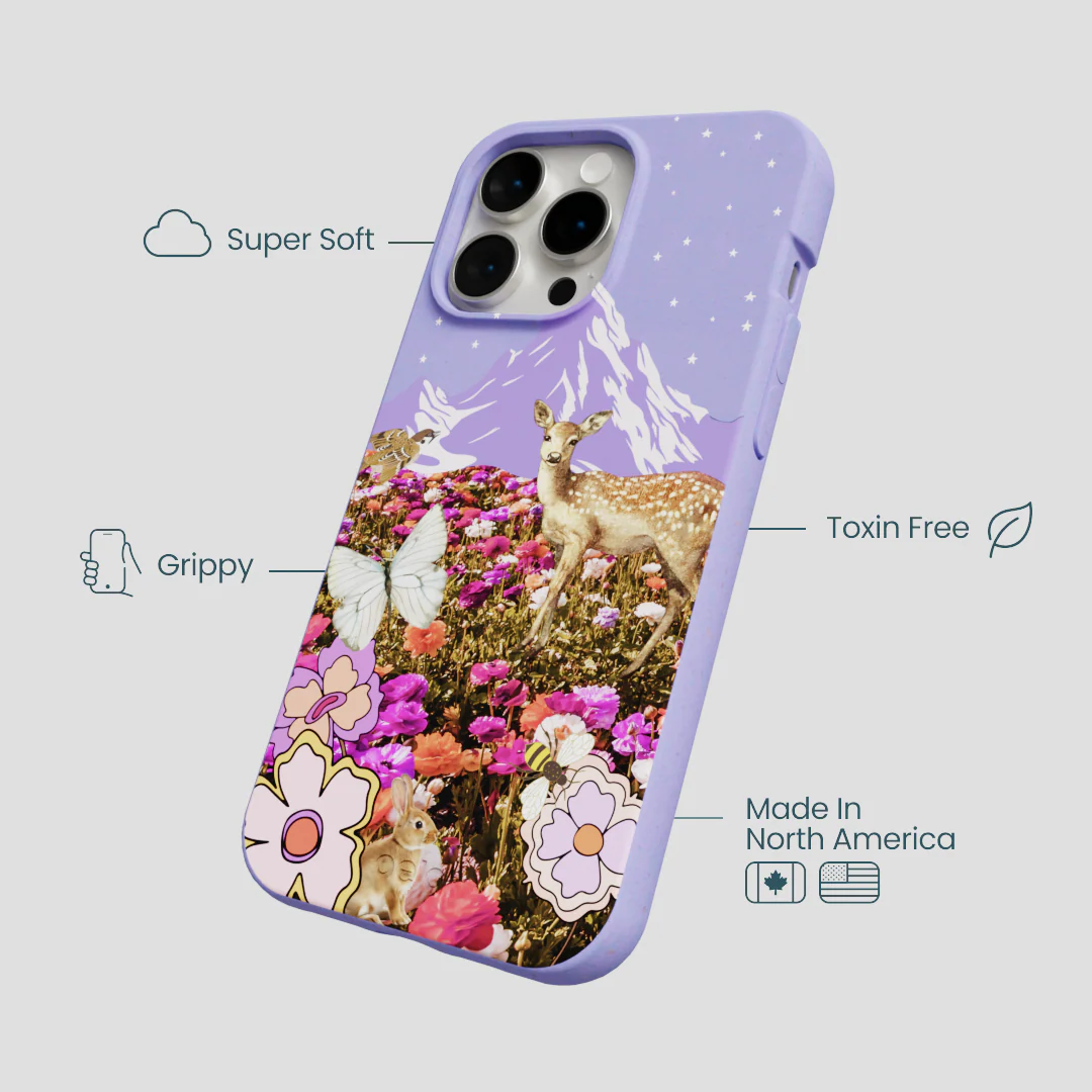 Lavender Deer Meadow iPhone 15 Pro Max Case - Image 4