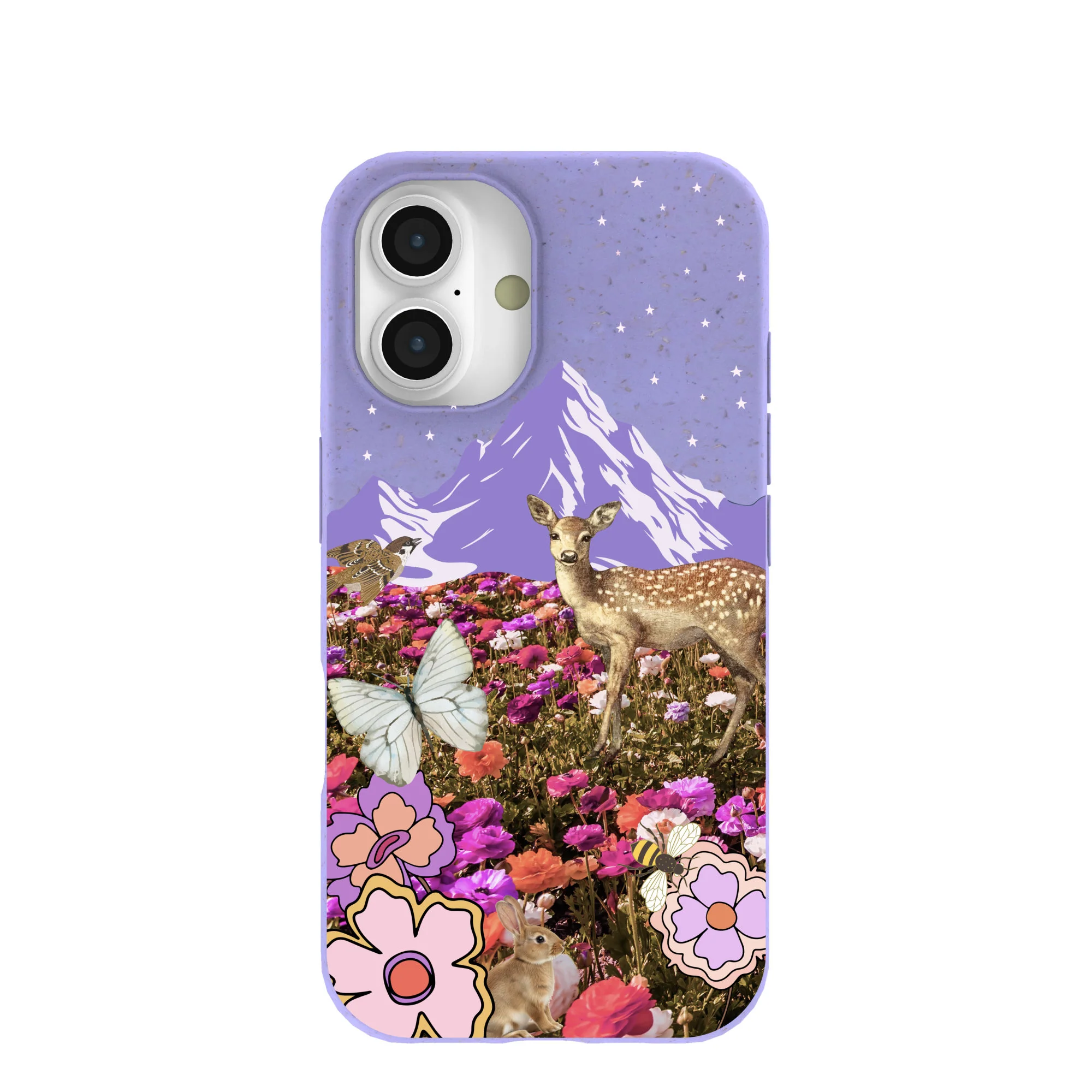 Lavender Deer Meadow iPhone 16 Case