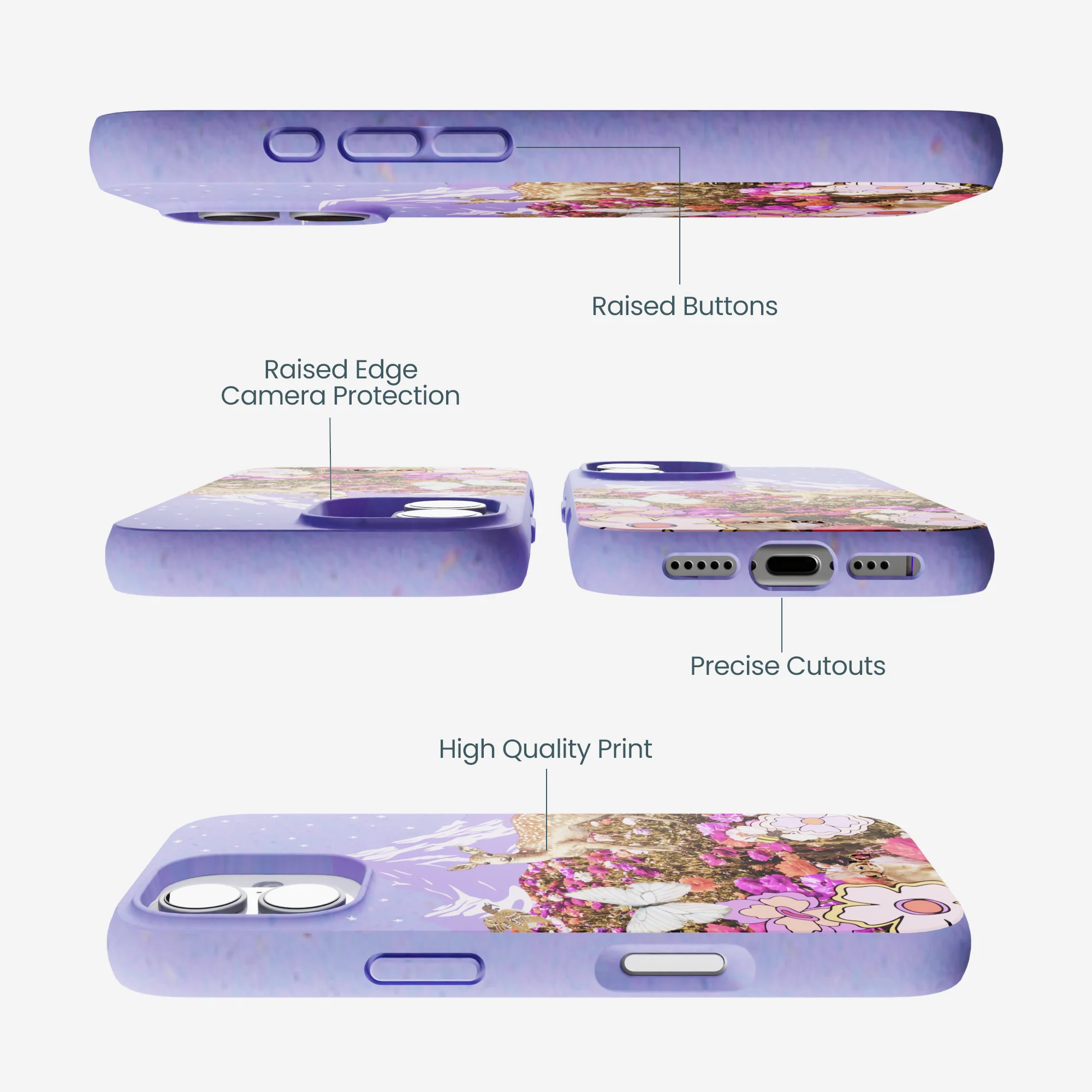 Lavender Deer Meadow iPhone 17 Case - Image 3