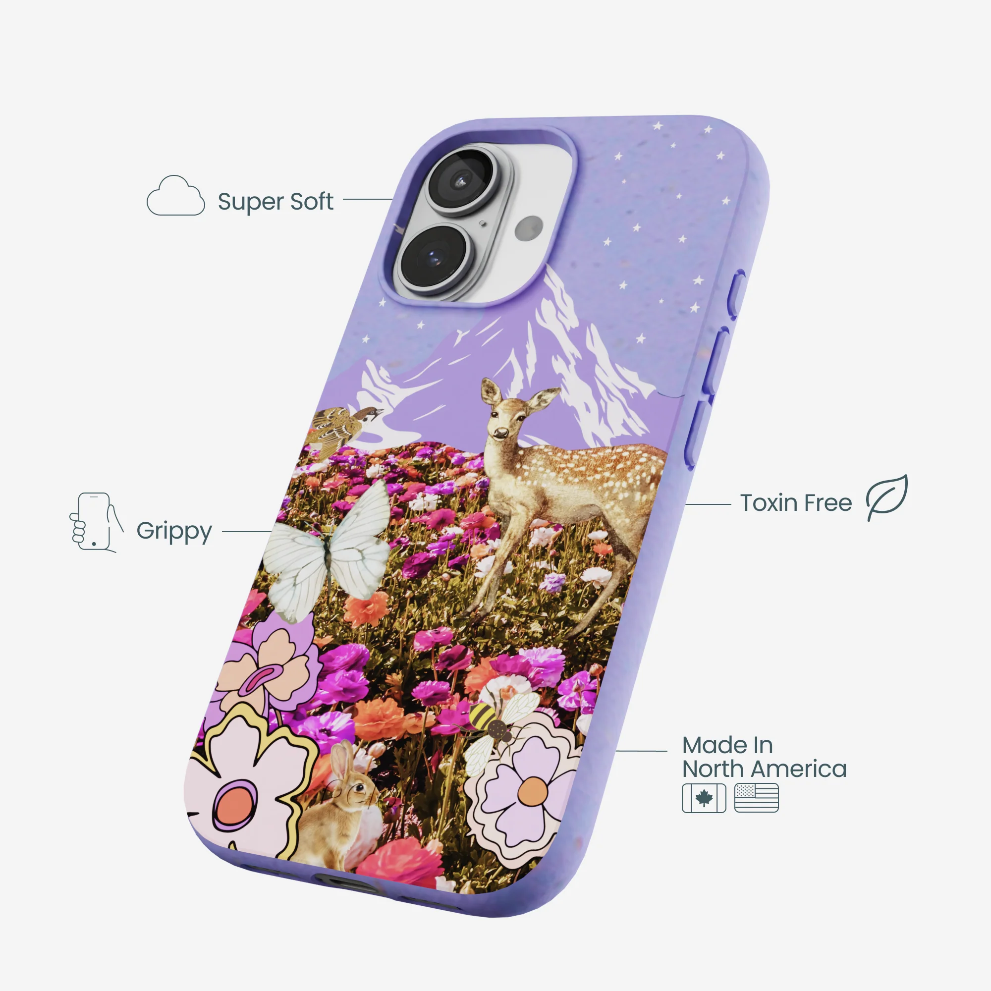 Lavender Deer Meadow iPhone 17 Case - Image 4