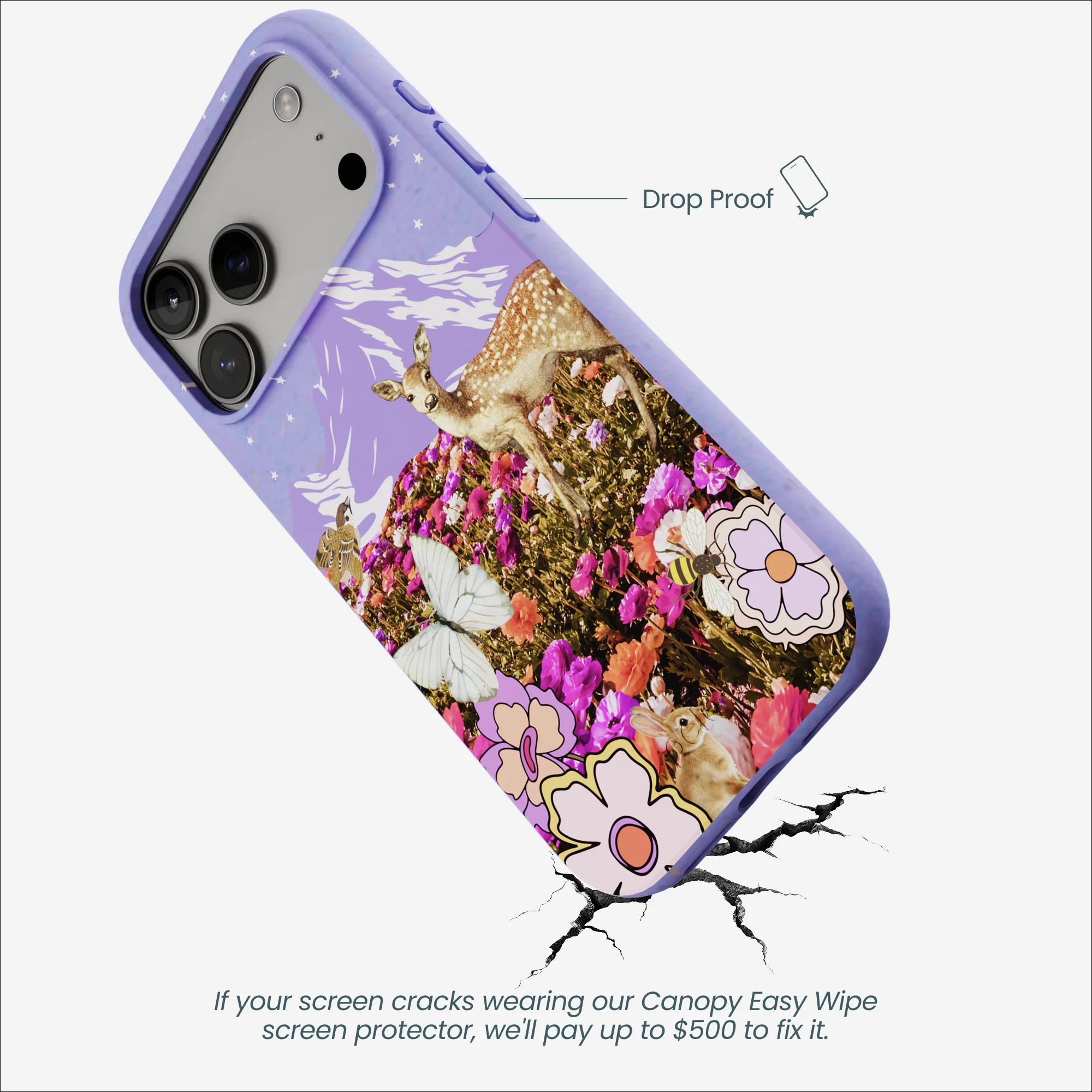 Lavender Deer Meadow iPhone 17 Pro Max Case - Image 5