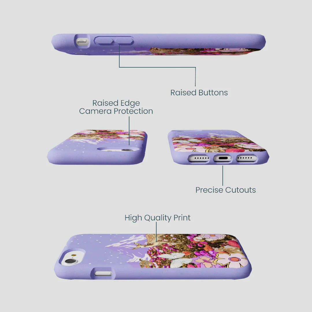 Lavender Deer Meadow iPhone 6/6s/7/8/SE Case - Image 3