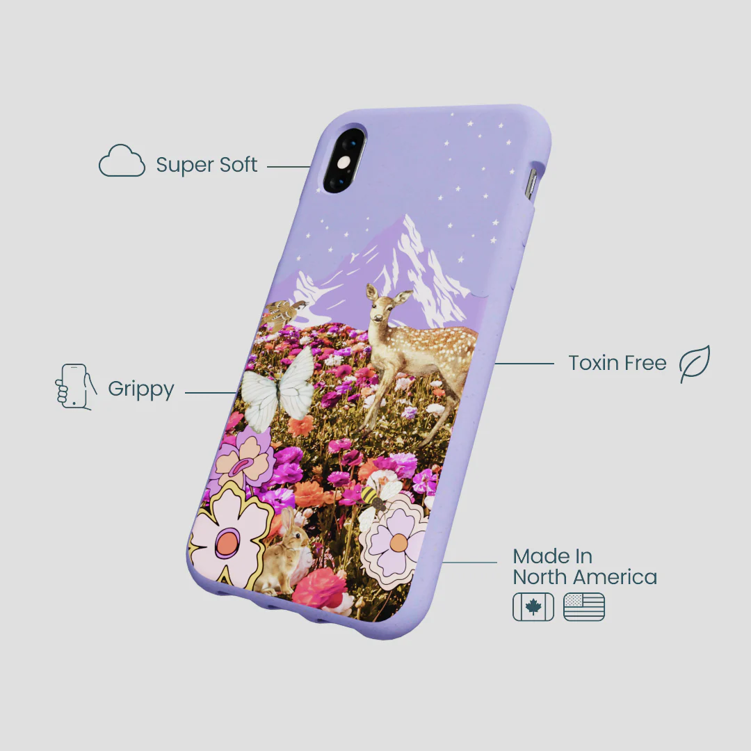Lavender Deer Meadow iPhone XR Case - Image 4