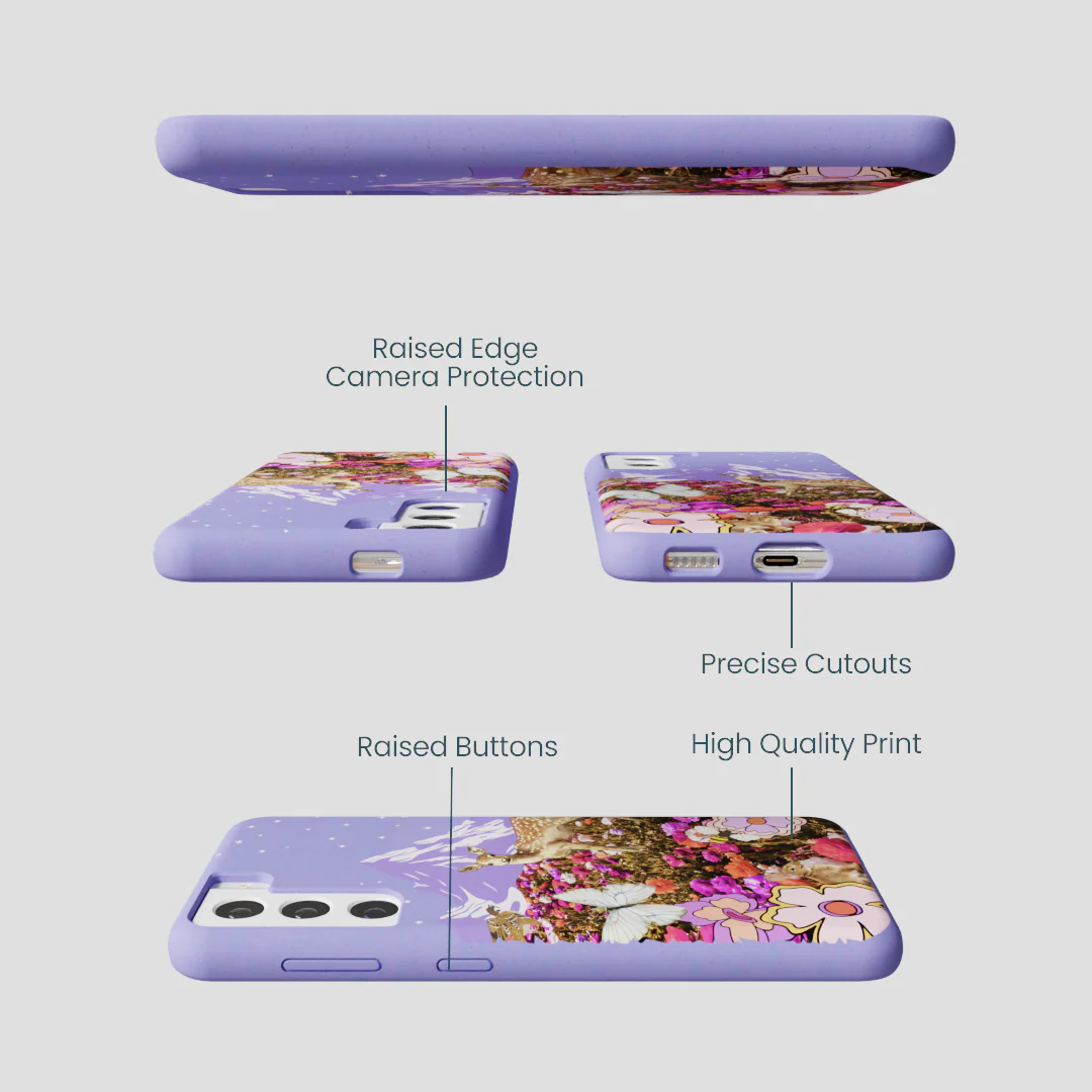 Lavender Deer Meadow Samsung Galaxy S21 Case - Image 3