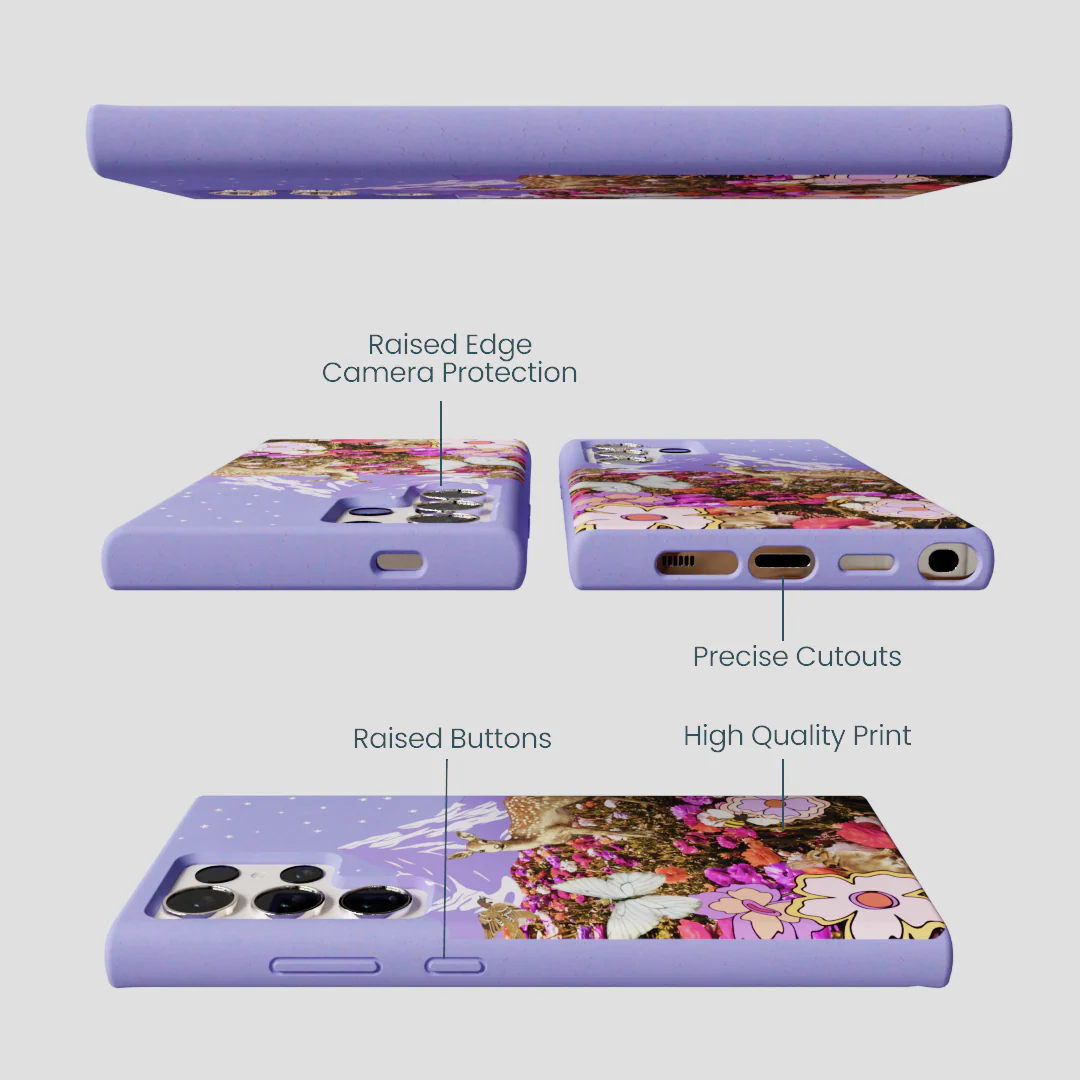 Lavender Deer Meadow Samsung Galaxy S24 Ultra Case - Image 3