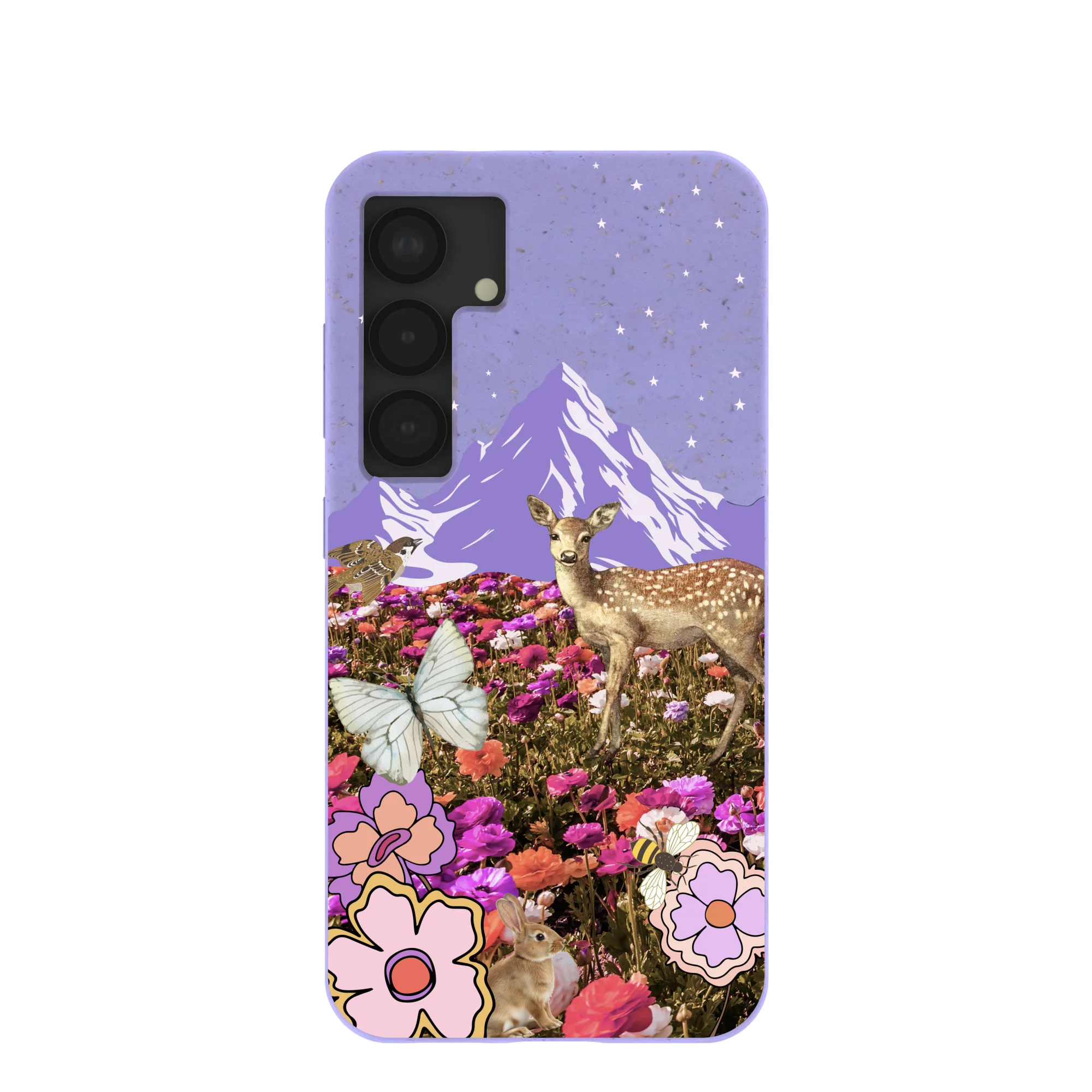Lavender Deer Meadow Samsung Galaxy S25 Case