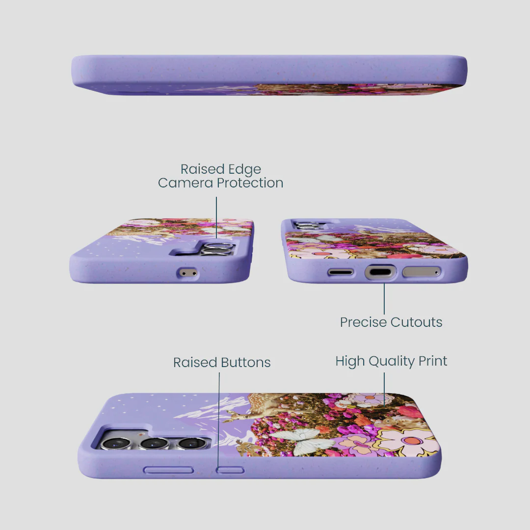 Lavender Deer Meadow Samsung Galaxy S25 Case - Image 3