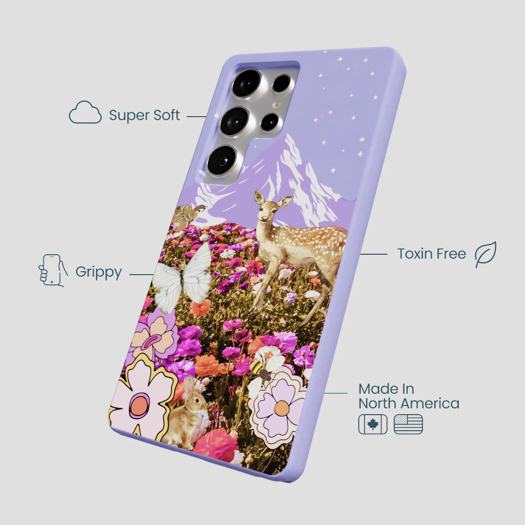 Lavender Deer Meadow Samsung Galaxy S25 Ultra Case - Image 4