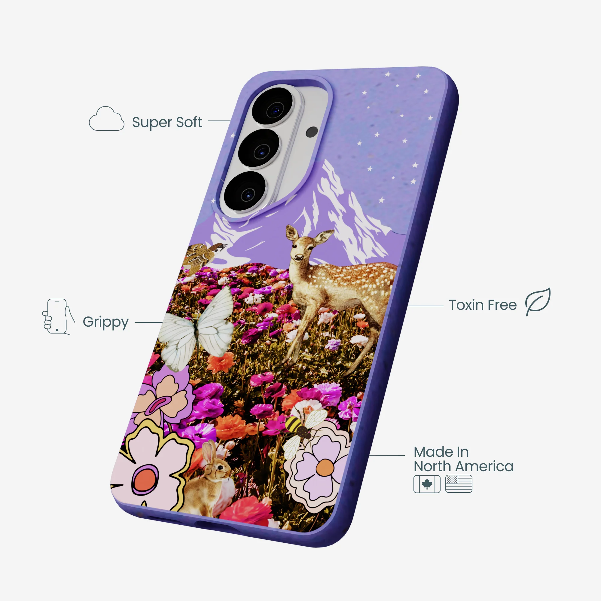 Lavender Deer Meadow Samsung Galaxy S26 Case - Image 4