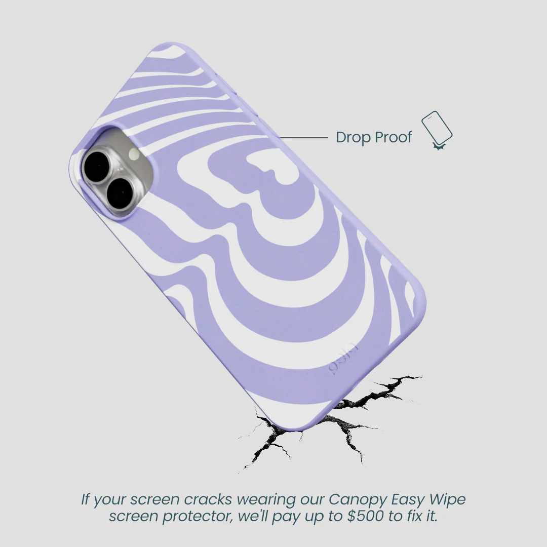 Lavender Flutter Left iPhone 16 Plus Case - Image 5