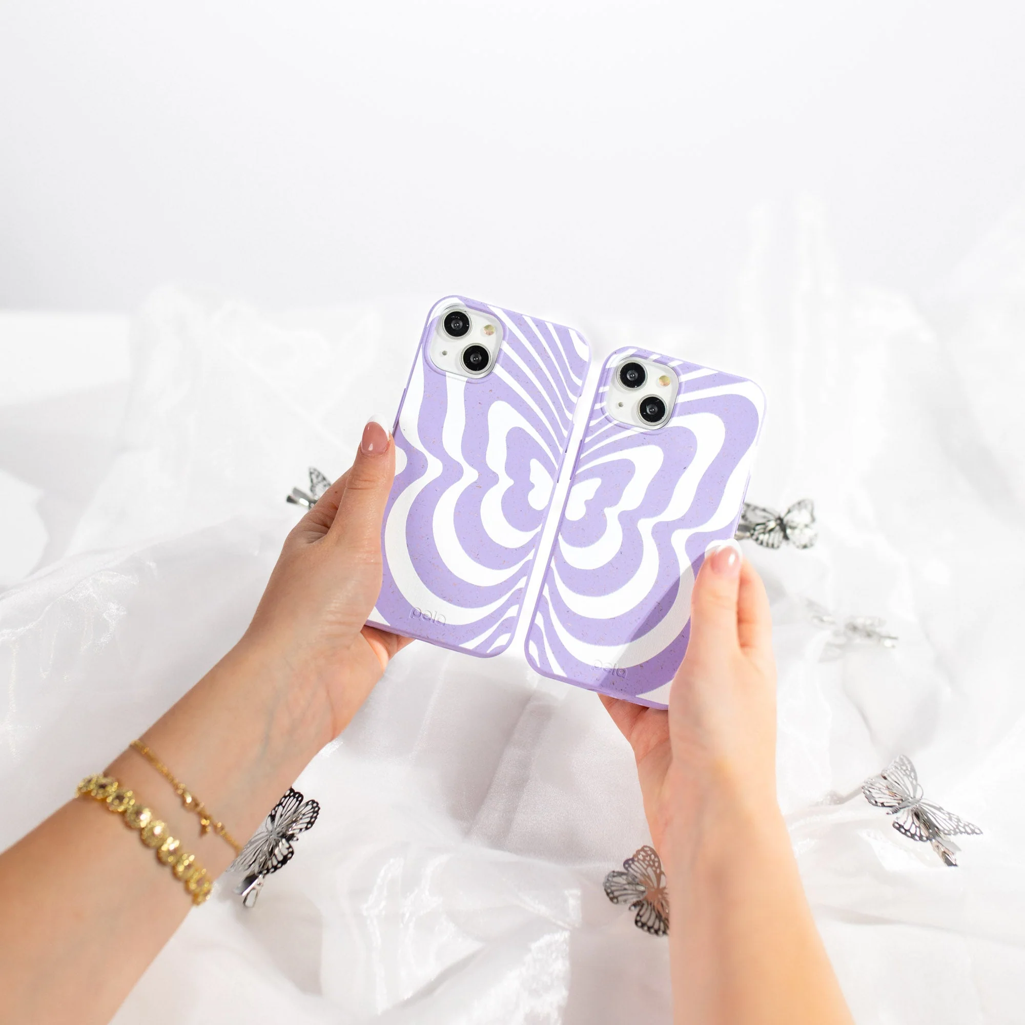 Lavender Flutter Left iPhone 16e/17e Case - Image 2