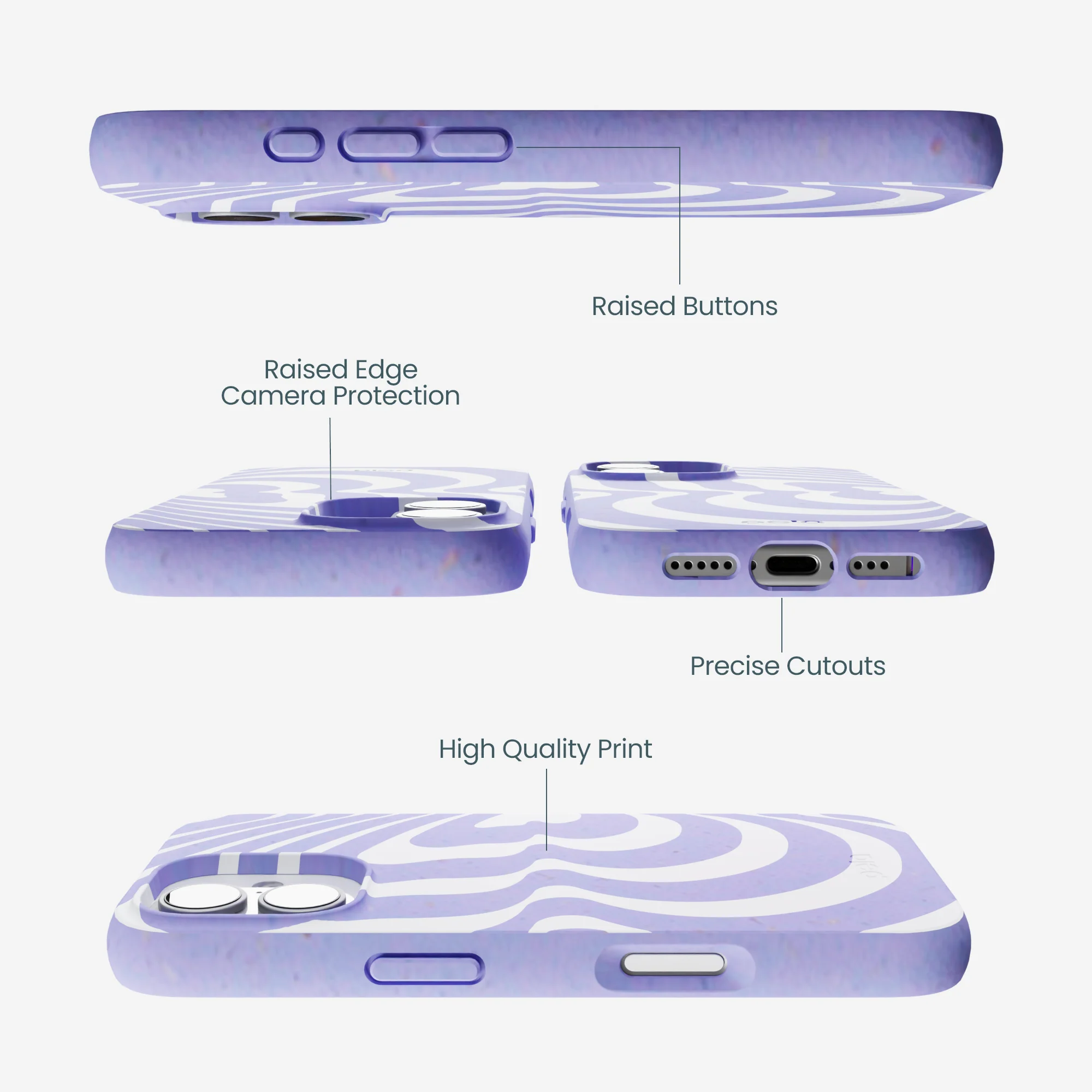 Lavender Flutter Left iPhone 17 Case - Image 3