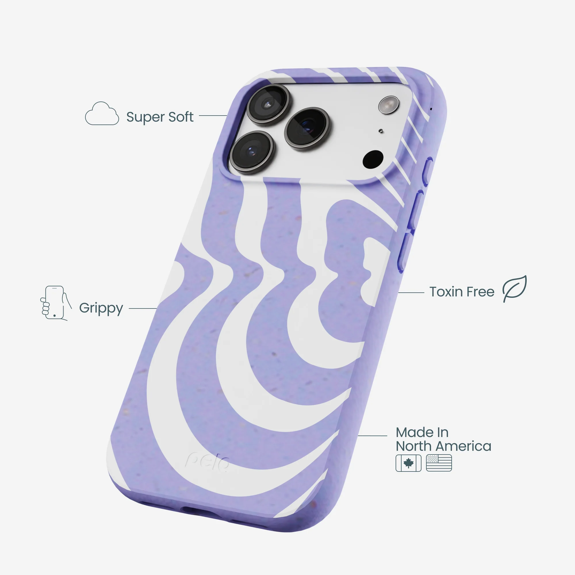 Lavender Flutter Left iPhone 17 Pro Case - Image 4