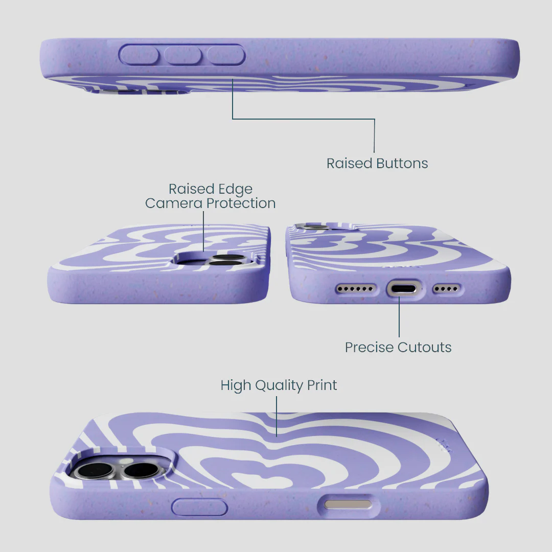 Lavender Flutter Right iPhone 16 Plus Case - Image 3