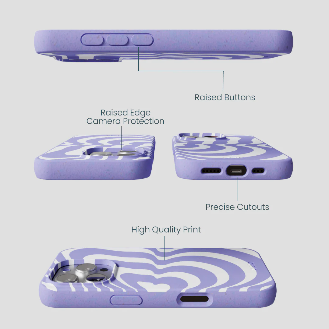 Lavender Flutter Right iPhone 16 Pro Case - Image 3