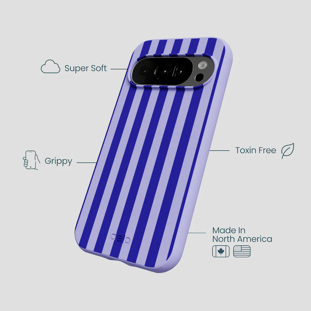 Lavender Indigo Stripes Google Pixel 10/10 Pro Case - Image 3