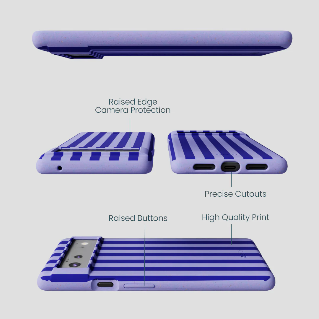 Lavender Indigo Stripes Google Pixel 6 Case - Image 2