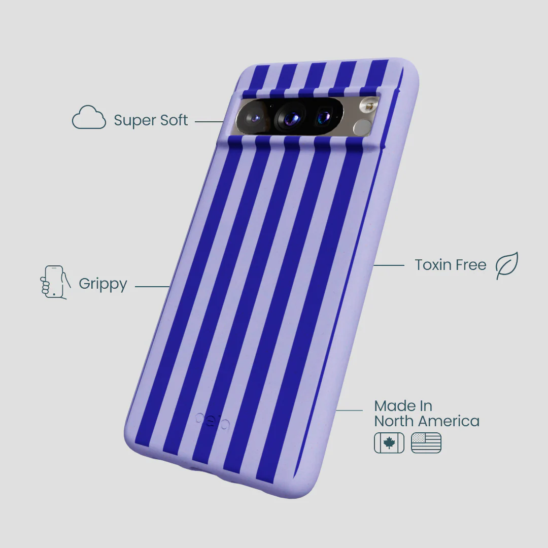 Lavender Indigo Stripes Google Pixel 8 Pro Case - Image 3