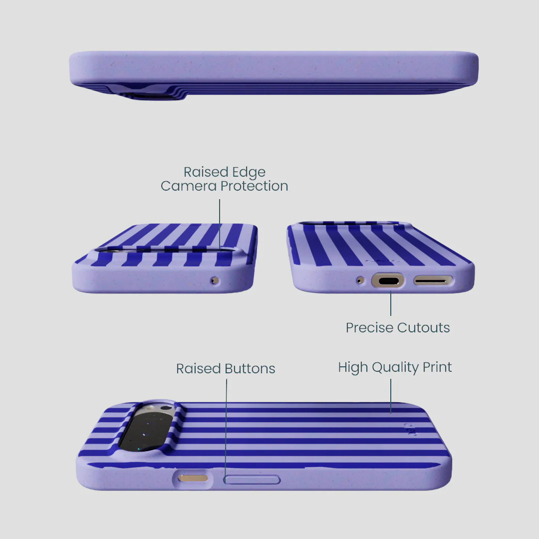 Lavender Indigo Stripes Google Pixel 9/9 Pro Case - Image 2
