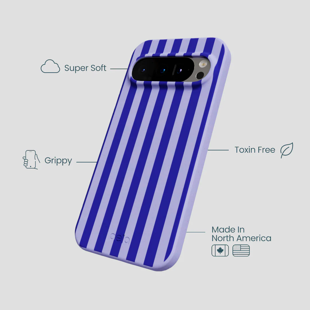 Lavender Indigo Stripes Google Pixel 9/9 Pro Case - Image 3
