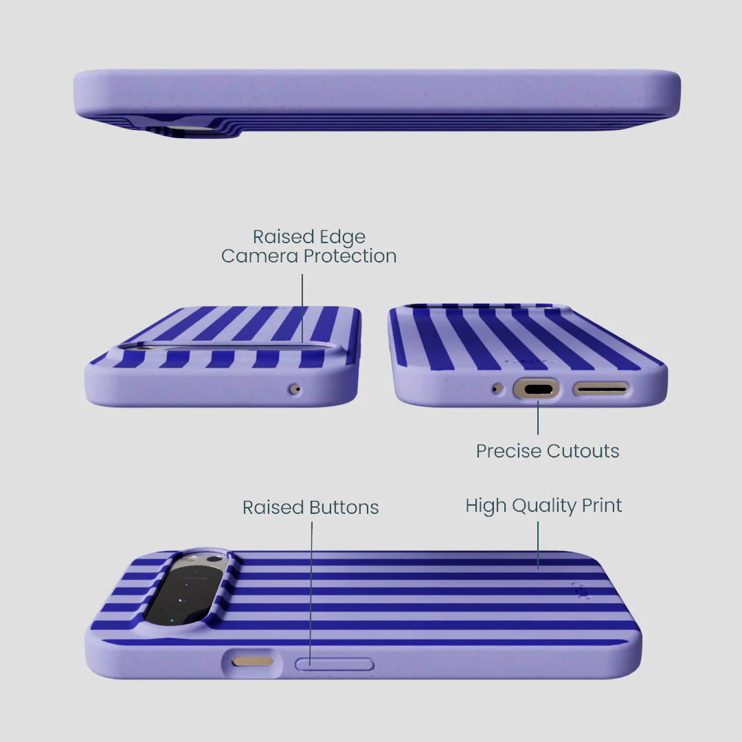 Lavender Indigo Stripes Google Pixel 9 Pro XL Case - Image 2