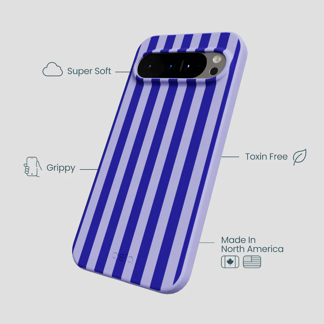 Lavender Indigo Stripes Google Pixel 9 Pro XL Case - Image 3