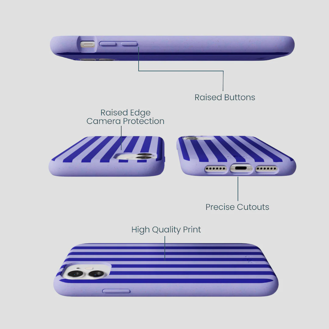 Lavender Indigo Stripes iPhone 11 Case - Image 3