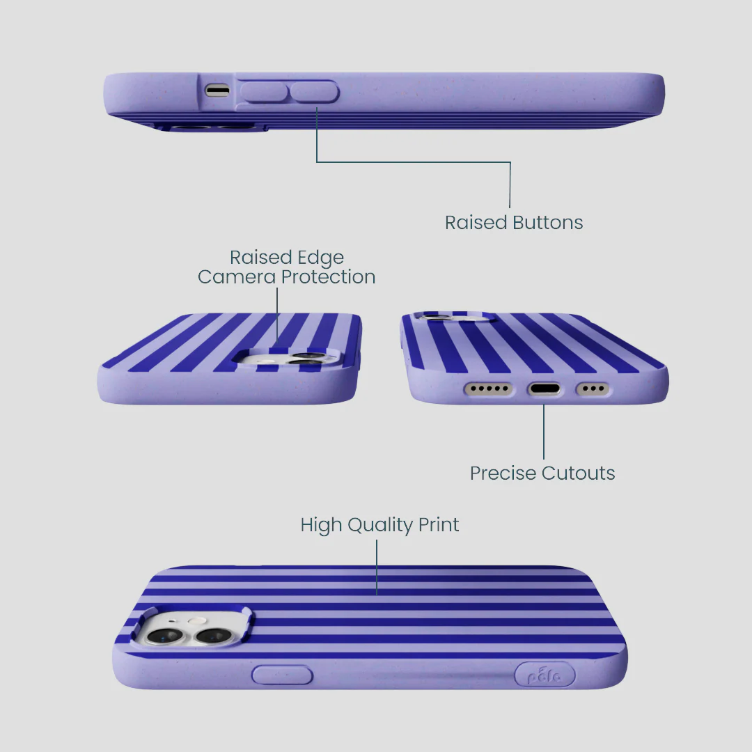 Lavender Indigo Stripes iPhone 12/ iPhone 12 Pro Case - Image 3